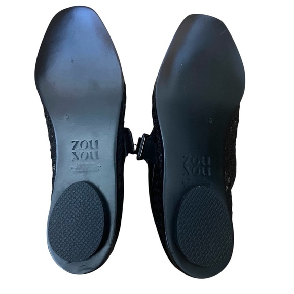 Zou Xou Black Mesh Mary Jane Eugenia Shoes Size 9 - Picture 11 of 14